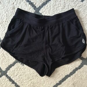 Free people movement black cotton shorts